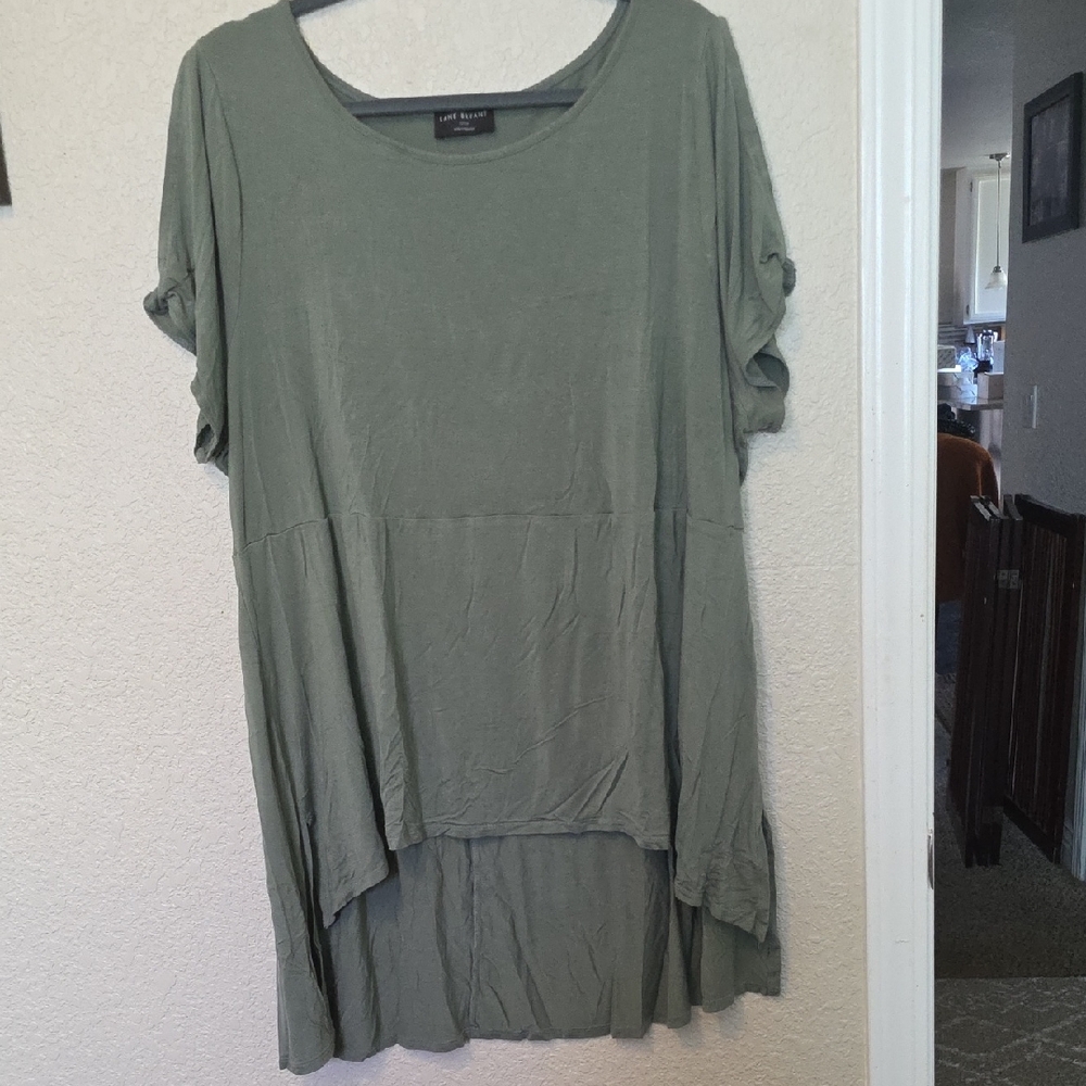 Aeropostale Sage Green High-Low Tunic Top